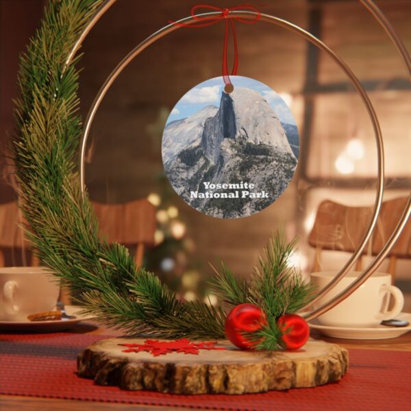 Yosemite National Park Ornament - Half Dome Closeup Scene, 3.5" Double-Sided Aluminum Christmas Ornament, Personalized Gift - Image 4