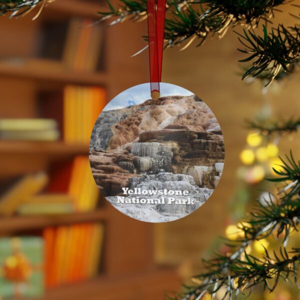 Mammoth Hot Springs Ornament – Yellowstone National Park – Natural Terraces Christmas Keepsake - Image 3