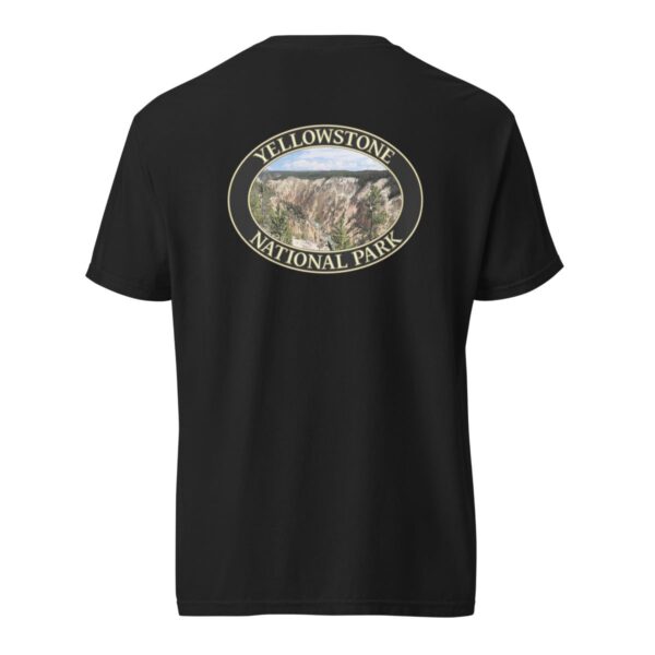 Grand Canyon of the Yellowstone T-Shirt – Yellowstone National Park Scenic Tee (Back Print, Black Graphic) - Image 4