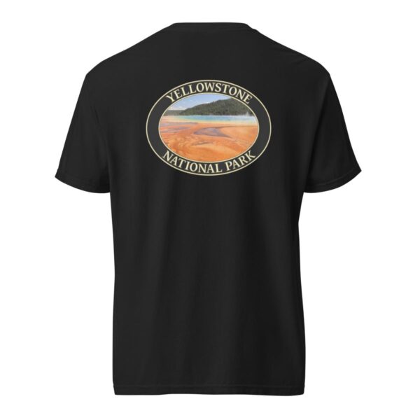 Grand Prismatic Spring T-Shirt – Yellowstone National Park Scenic Tee (Back Print, Black Graphic) - Image 4