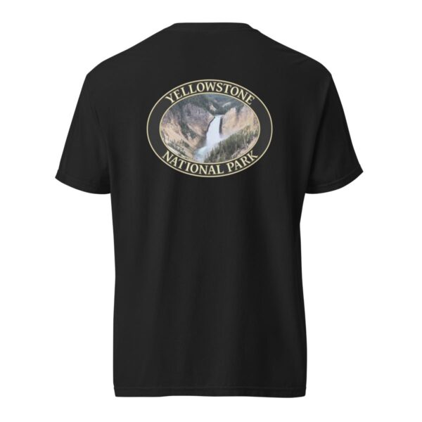 Lower Yellowstone Falls T-Shirt – Yellowstone National Park Scenic Tee (Back Print, Black Graphic) - Image 4