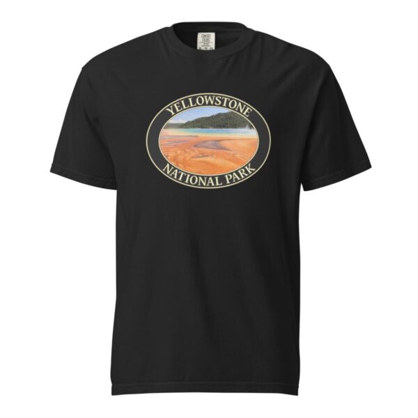 Grand Prismatic Spring T-Shirt – Yellowstone National Park Scenic Tee (Front Print, Black Graphic) - Image 3