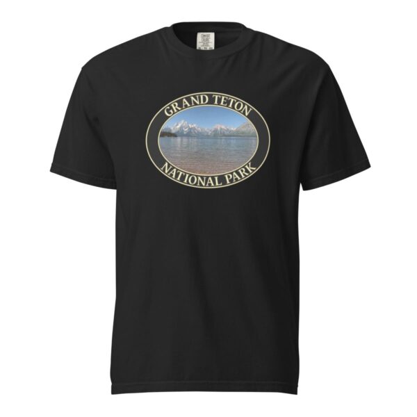 Jackson Lake T-Shirt – Grand Teton National Park Scenic Tee (Front Print, Black Graphic) - Image 3