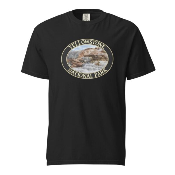 Mammoth Hot Springs T-Shirt – Yellowstone National Park Scenic Tee (Front Print, Black Graphic) - Image 3