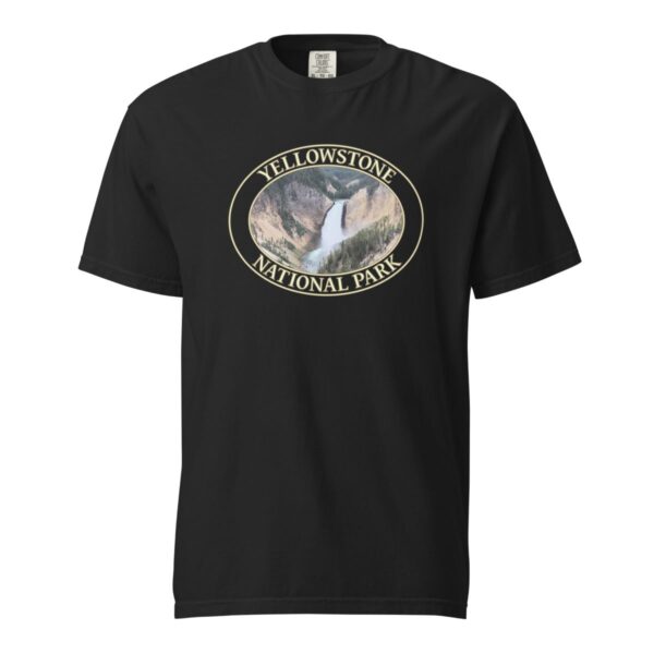 Lower Yellowstone Falls T-Shirt – Yellowstone National Park Scenic Tee (Front Print, Transparent Graphic) - Image 3