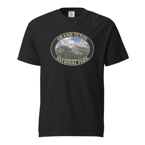 Grand Teton Mountains T-Shirt – Grand Teton National Park Scenic Tee (Front Print, Black Graphic) - Image 3