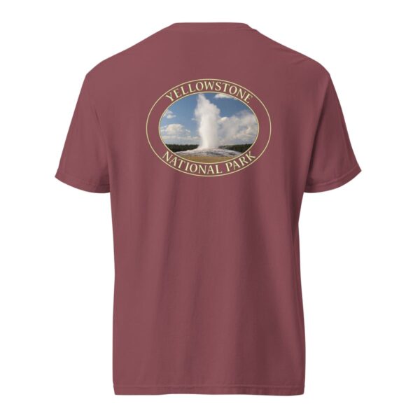 Old Faithful T-Shirt – Yellowstone National Park Iconic Geyser Tee (Back Print, Transparent Graphic) - Image 5