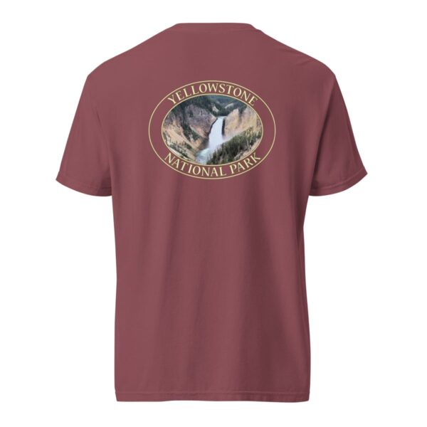 Lower Yellowstone Falls T-Shirt – Yellowstone National Park Scenic Tee (Back Print, Transparent Graphic) - Image 5