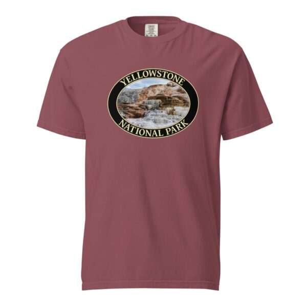 Mammoth Hot Springs T-Shirt – Yellowstone National Park Scenic Tee (Front Print, Black Graphic) - Image 4