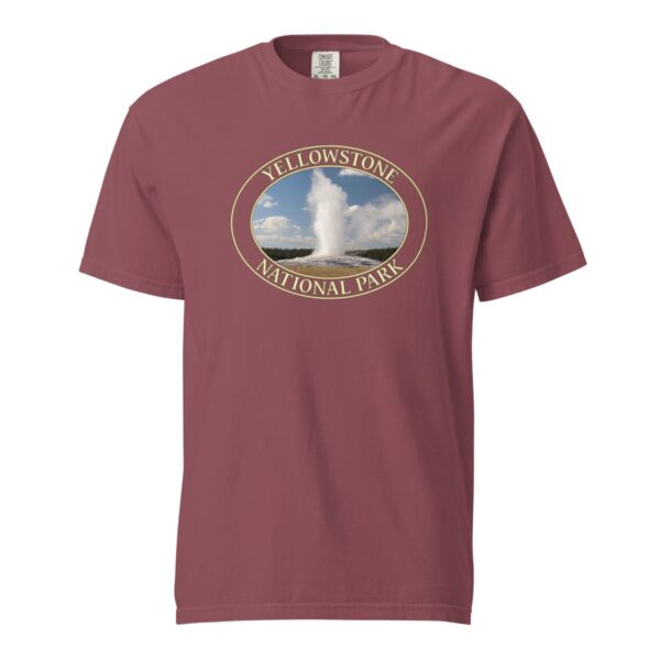 Old Faithful T-Shirt – Yellowstone National Park Iconic Geyser Tee (Front Print, Transparent Graphic) - Image 4