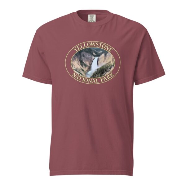 Lower Yellowstone Falls T-Shirt – Yellowstone National Park Scenic Tee (Front Print, Transparent Graphic) - Image 4