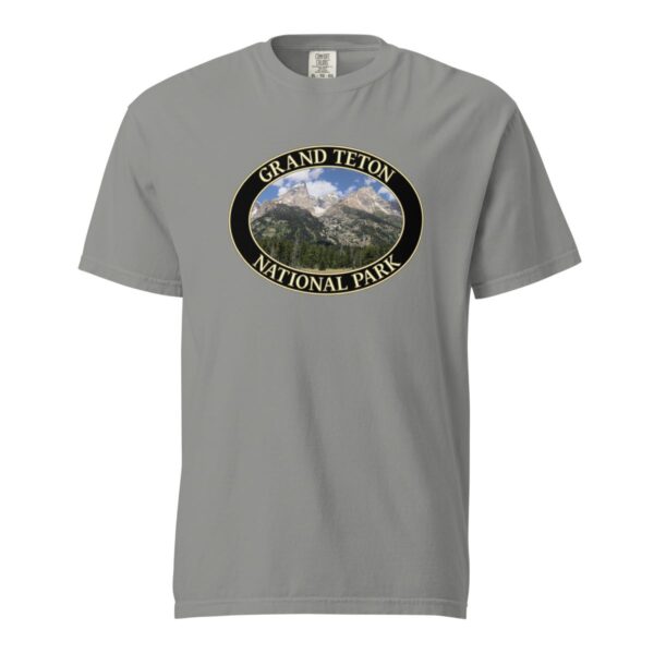 Grand Teton Mountains T-Shirt – Grand Teton National Park Scenic Tee (Front Print, Black Graphic)