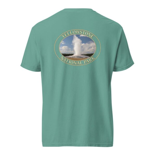 Old Faithful T-Shirt – Yellowstone National Park Iconic Geyser Tee (Back Print, Transparent Graphic) - Image 6