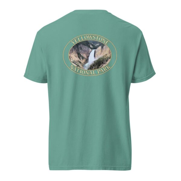 Lower Yellowstone Falls T-Shirt – Yellowstone National Park Scenic Tee (Back Print, Transparent Graphic) - Image 6