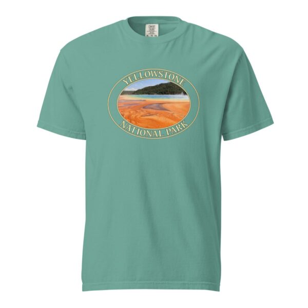 Grand Prismatic Spring T-Shirt – Yellowstone National Park Scenic Tee (Front Print, Transparent Graphic) - Image 5