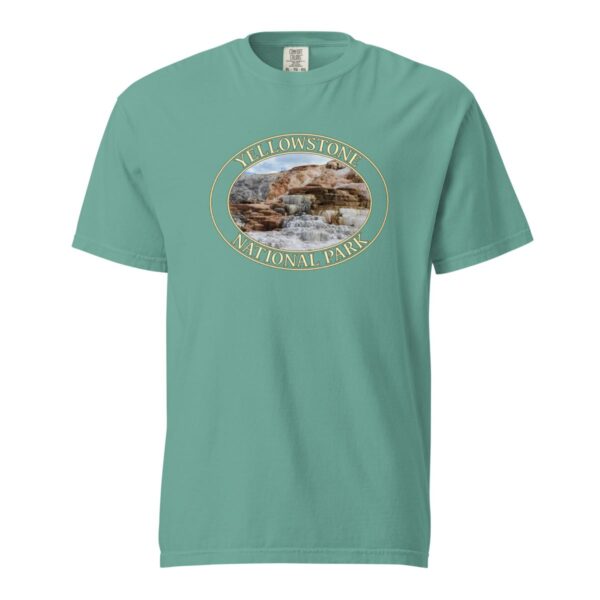 Mammoth Hot Springs T-Shirt – Yellowstone National Park Scenic Tee (Front Print, Transparent Graphic) - Image 5