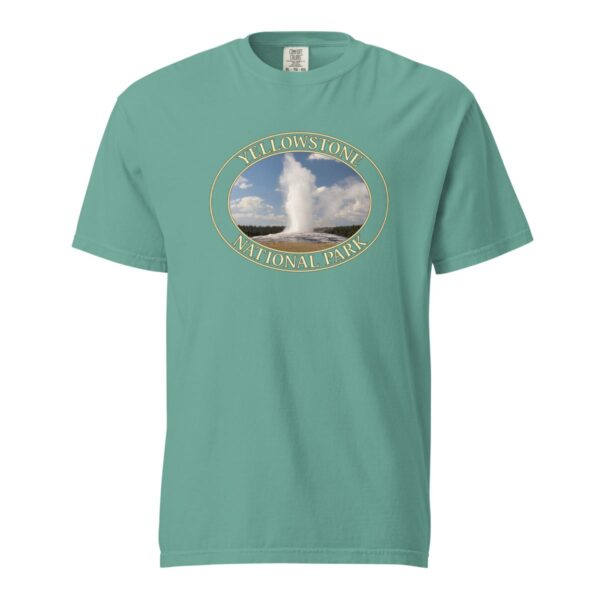 Old Faithful T-Shirt – Yellowstone National Park Iconic Geyser Tee (Front Print, Transparent Graphic) - Image 5