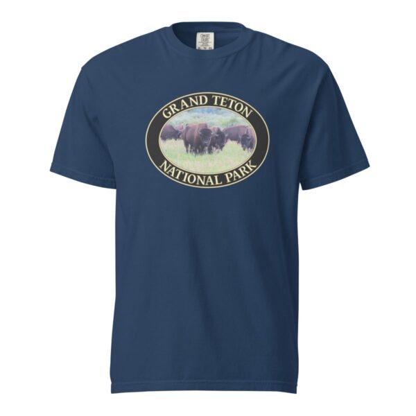 Wild Buffalo Grand Teton National Park T-Shirt – Iconic Wildlife Comfort Colors Tee (Front print, black graphic) - Image 6