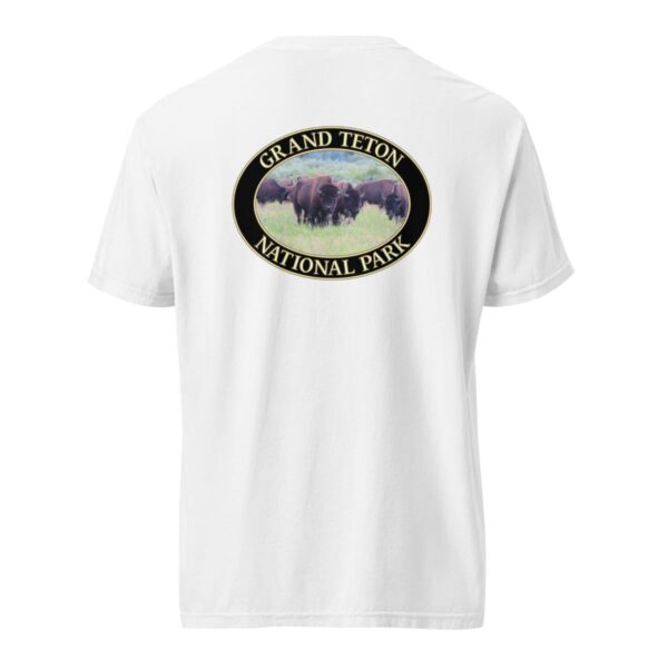 Wild Buffalo Grand Teton National Park T-Shirt – Iconic Wildlife Comfort Colors Tee (Back print, Black graphic) - Image 8