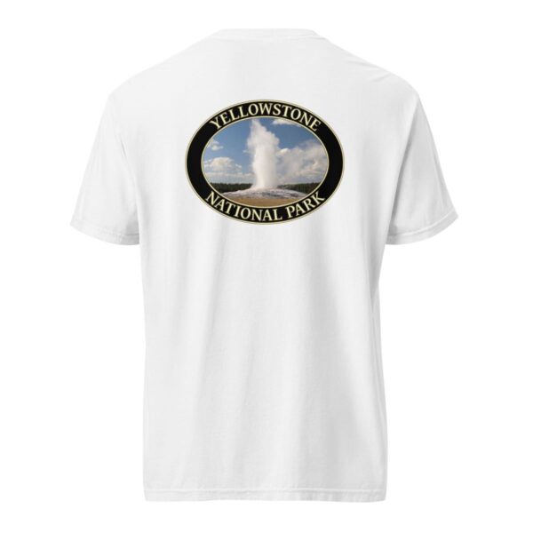 Old Faithful T-Shirt – Yellowstone National Park Iconic Geyser Tee (Back Print, Black Graphic) - Image 8