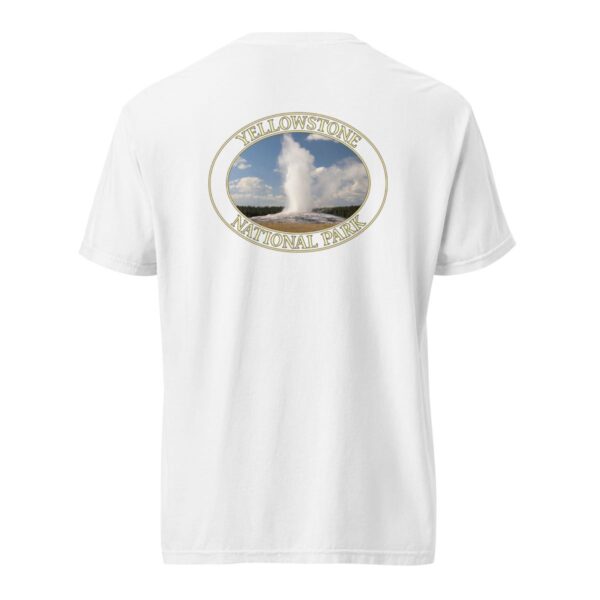 Old Faithful T-Shirt – Yellowstone National Park Iconic Geyser Tee (Back Print, Transparent Graphic) - Image 8