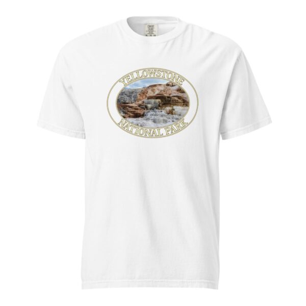 Mammoth Hot Springs T-Shirt – Yellowstone National Park Scenic Tee (Front Print, Transparent Graphic) - Image 7