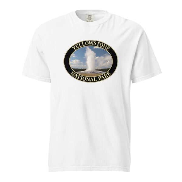 Old Faithful T-Shirt – Yellowstone National Park Iconic Geyser Tee (Front Print, Black Graphic) - Image 7