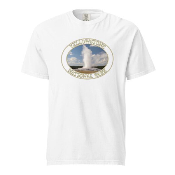 Old Faithful T-Shirt – Yellowstone National Park Iconic Geyser Tee (Front Print, Transparent Graphic) - Image 7