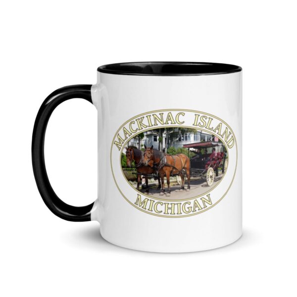 Horse and Carriage West Bluff Mackinac Island Michigan Coffee Mug – 11oz & 15oz – Historic Carriage Ride Gift - Image 17