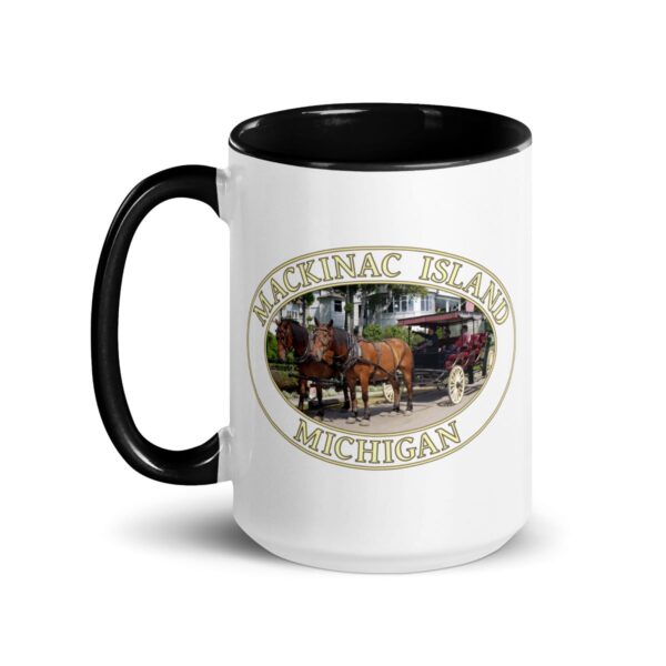 Horse and Carriage West Bluff Mackinac Island Michigan Coffee Mug – 11oz & 15oz – Historic Carriage Ride Gift - Image 16