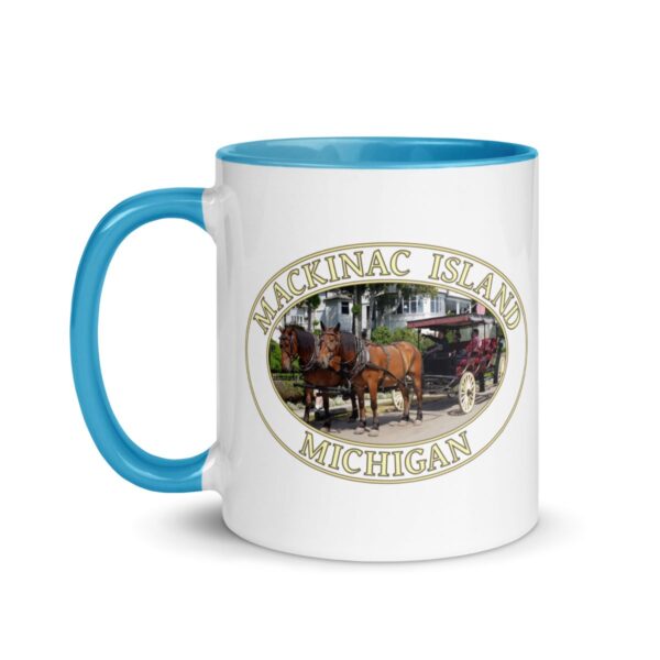 Horse and Carriage West Bluff Mackinac Island Michigan Coffee Mug – 11oz & 15oz – Historic Carriage Ride Gift - Image 15