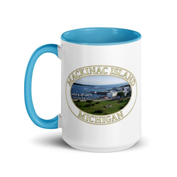 Harbor and Downtown Mackinac Island Michigan Coffee Mug – 11oz & 15oz – Scenic Great Lakes Gift - Image 14