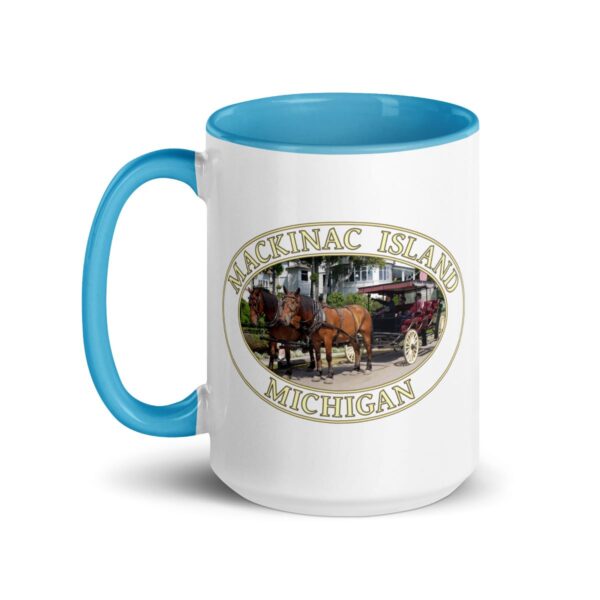 Horse and Carriage West Bluff Mackinac Island Michigan Coffee Mug – 11oz & 15oz – Historic Carriage Ride Gift - Image 14