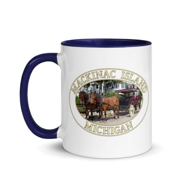 Horse and Carriage West Bluff Mackinac Island Michigan Coffee Mug – 11oz & 15oz – Historic Carriage Ride Gift - Image 13