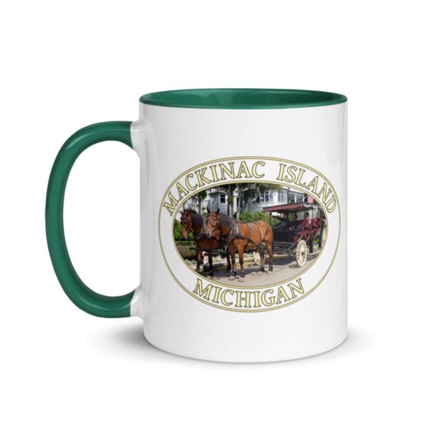 Horse and Carriage West Bluff Mackinac Island Michigan Coffee Mug – 11oz & 15oz – Historic Carriage Ride Gift - Image 12