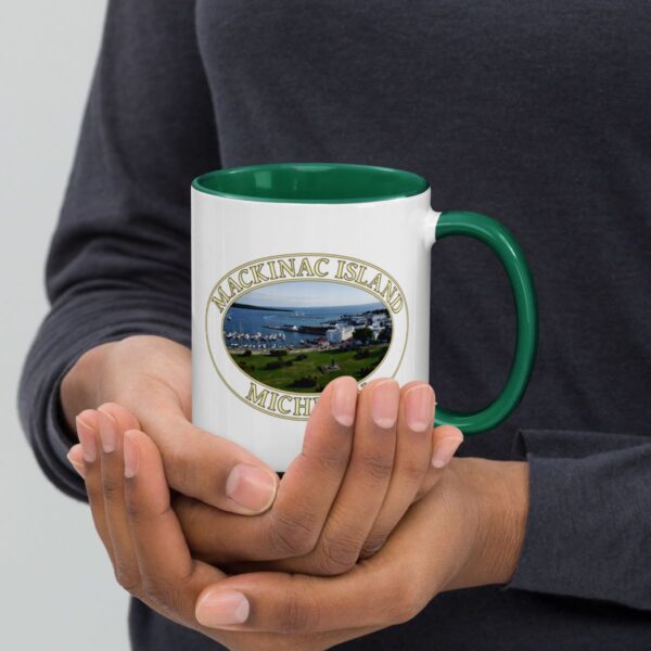 Harbor and Downtown Mackinac Island Michigan Coffee Mug – 11oz & 15oz – Scenic Great Lakes Gift - Image 2