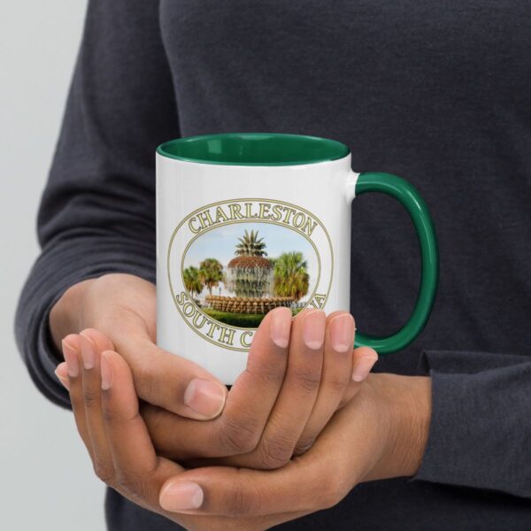 Charleston Pineapple Fountain Coffee Mug – 11oz & 15oz – South Carolina Gift - Image 2