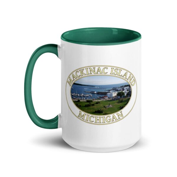 Harbor and Downtown Mackinac Island Michigan Coffee Mug – 11oz & 15oz – Scenic Great Lakes Gift - Image 11