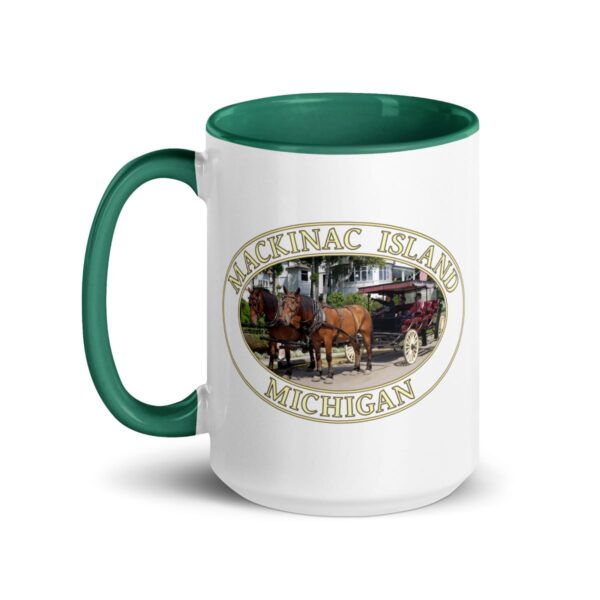 Horse and Carriage West Bluff Mackinac Island Michigan Coffee Mug – 11oz & 15oz – Historic Carriage Ride Gift - Image 11