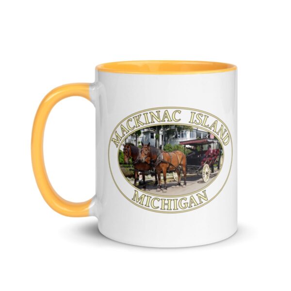 Horse and Carriage West Bluff Mackinac Island Michigan Coffee Mug – 11oz & 15oz – Historic Carriage Ride Gift - Image 10