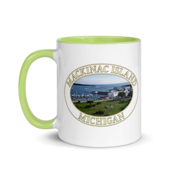 Harbor and Downtown Mackinac Island Michigan Coffee Mug – 11oz & 15oz – Scenic Great Lakes Gift - Image 9