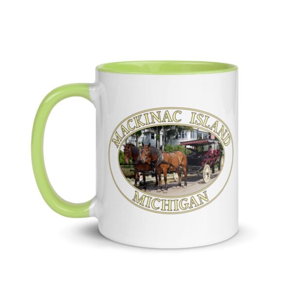 Horse and Carriage West Bluff Mackinac Island Michigan Coffee Mug – 11oz & 15oz – Historic Carriage Ride Gift - Image 9