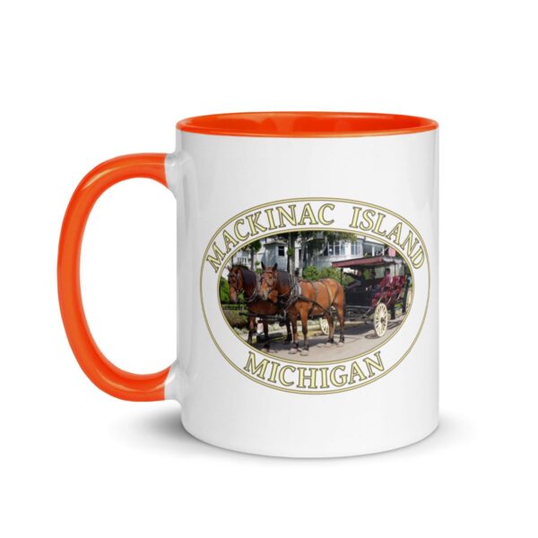 Horse and Carriage West Bluff Mackinac Island Michigan Coffee Mug – 11oz & 15oz – Historic Carriage Ride Gift - Image 8