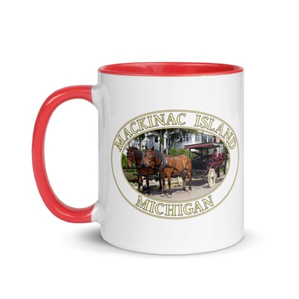 Horse and Carriage West Bluff Mackinac Island Michigan Coffee Mug – 11oz & 15oz – Historic Carriage Ride Gift - Image 6