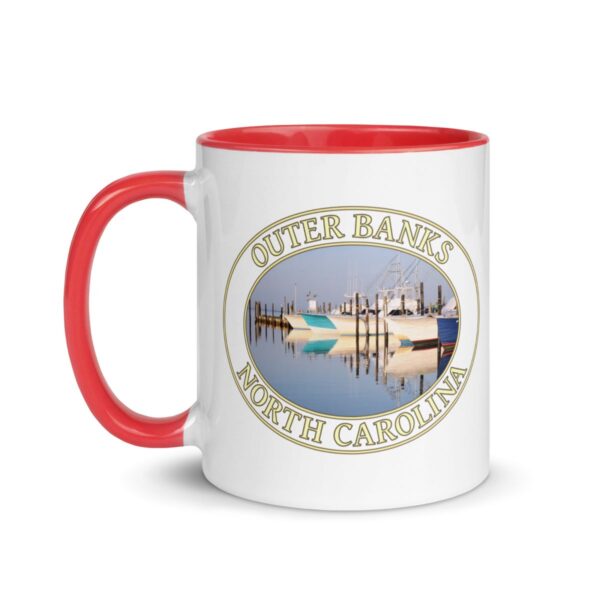 Fishing Boats at Oregon Inlet Coffee Mug – 11oz & 15oz – Outer Banks, North Carolina Gift - Image 6