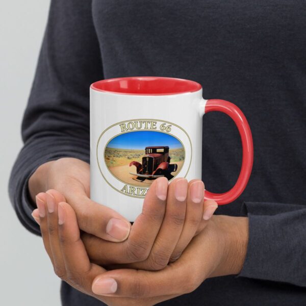 Route 66 Arizona – Antique Car Coffee Mug – 11oz & 15oz – Nostalgic Road Trip Gift - Image 2