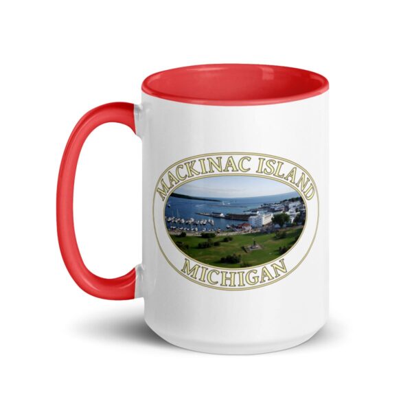 Harbor and Downtown Mackinac Island Michigan Coffee Mug – 11oz & 15oz – Scenic Great Lakes Gift - Image 5