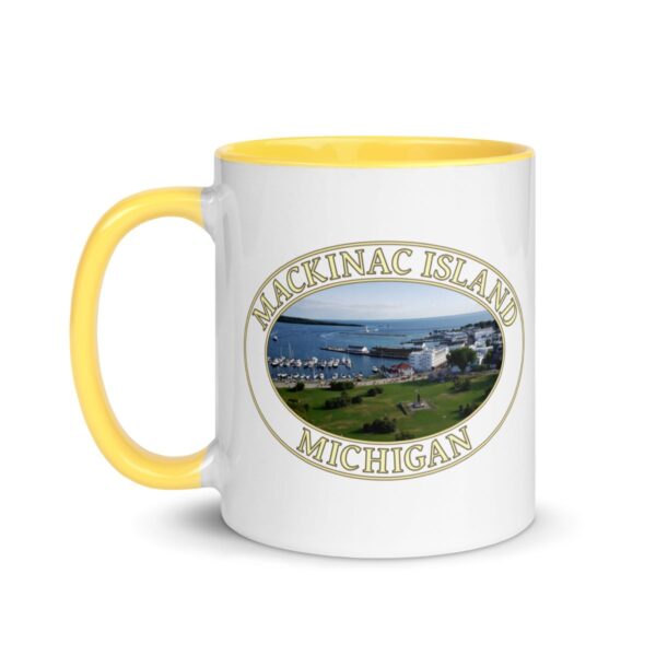 Harbor and Downtown Mackinac Island Michigan Coffee Mug – 11oz & 15oz – Scenic Great Lakes Gift - Image 4