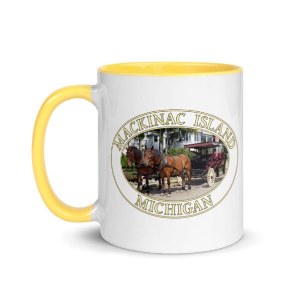 Horse and Carriage West Bluff Mackinac Island Michigan Coffee Mug – 11oz & 15oz – Historic Carriage Ride Gift - Image 4