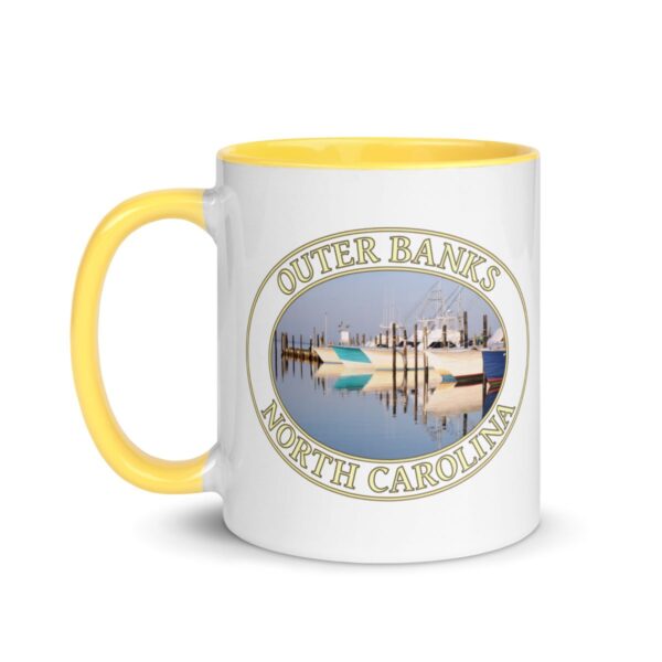 Fishing Boats at Oregon Inlet Coffee Mug – 11oz & 15oz – Outer Banks, North Carolina Gift - Image 4